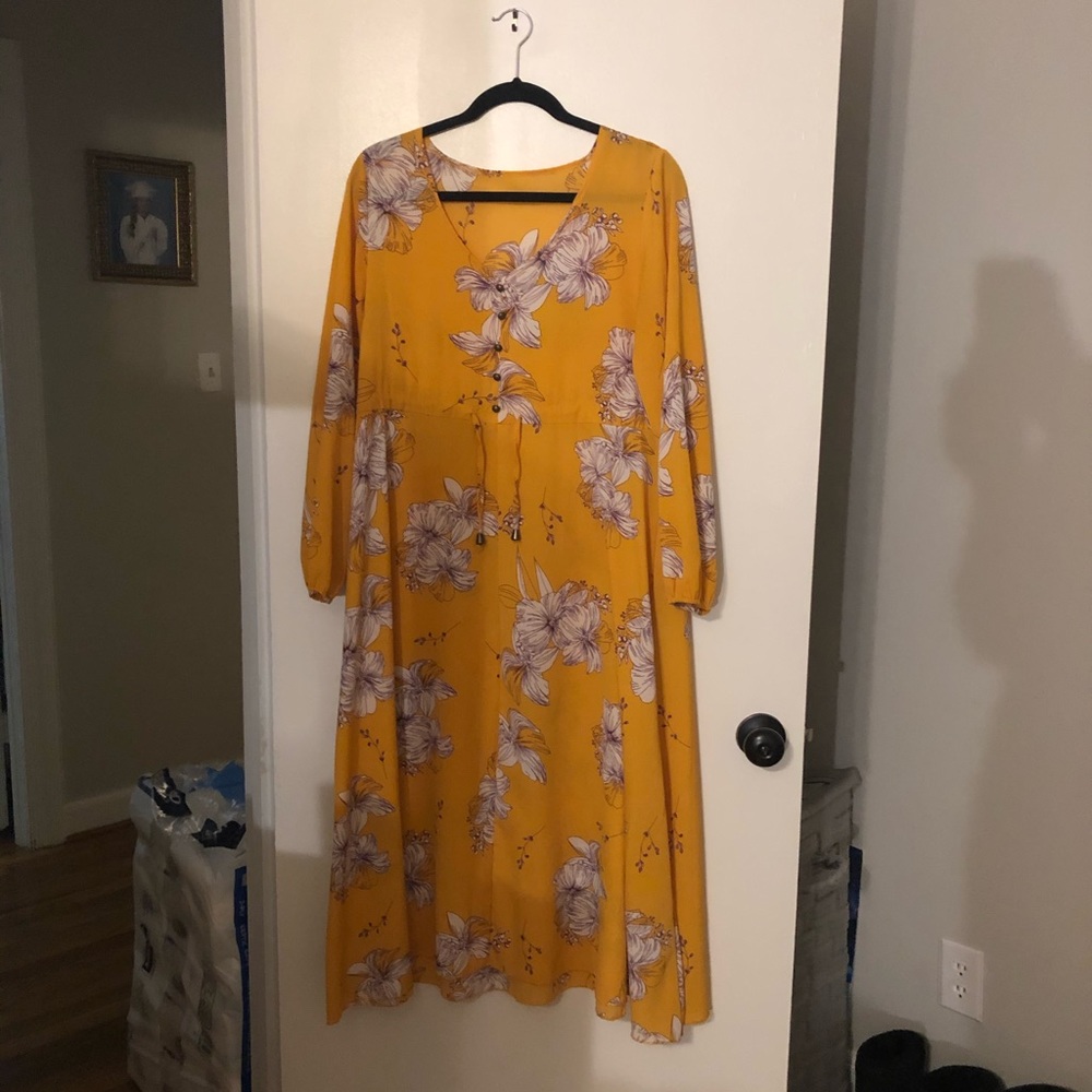 Yellow Midi dress